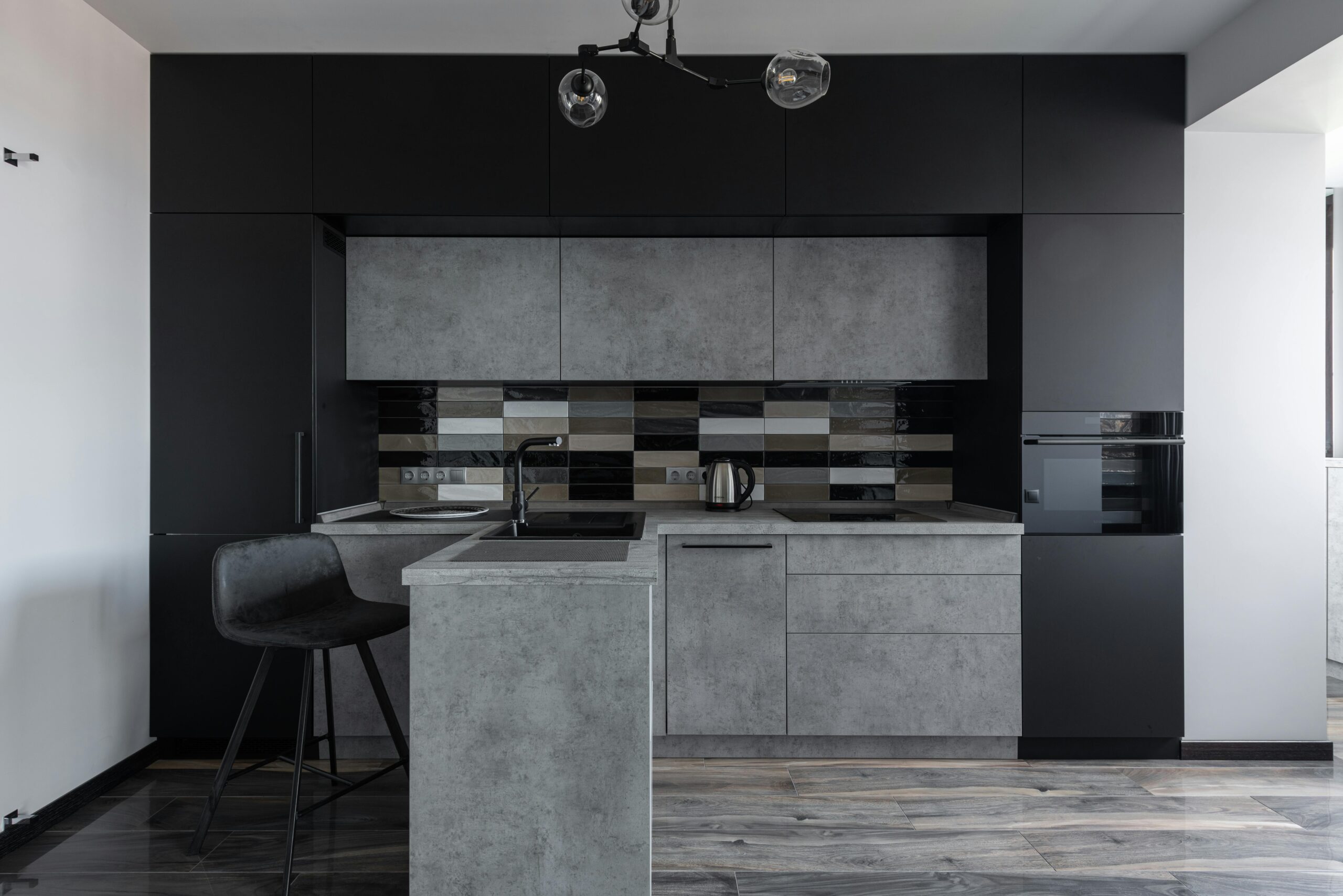Black Kitchen Cabinets