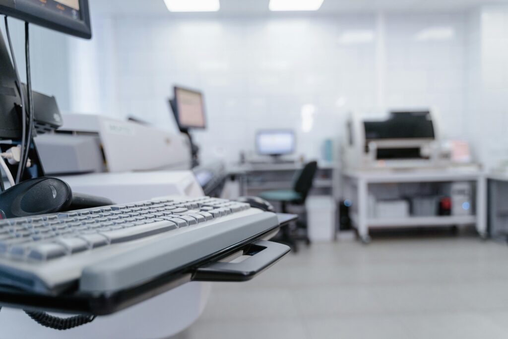 healthcare provider accessing a digital system at a VA facility