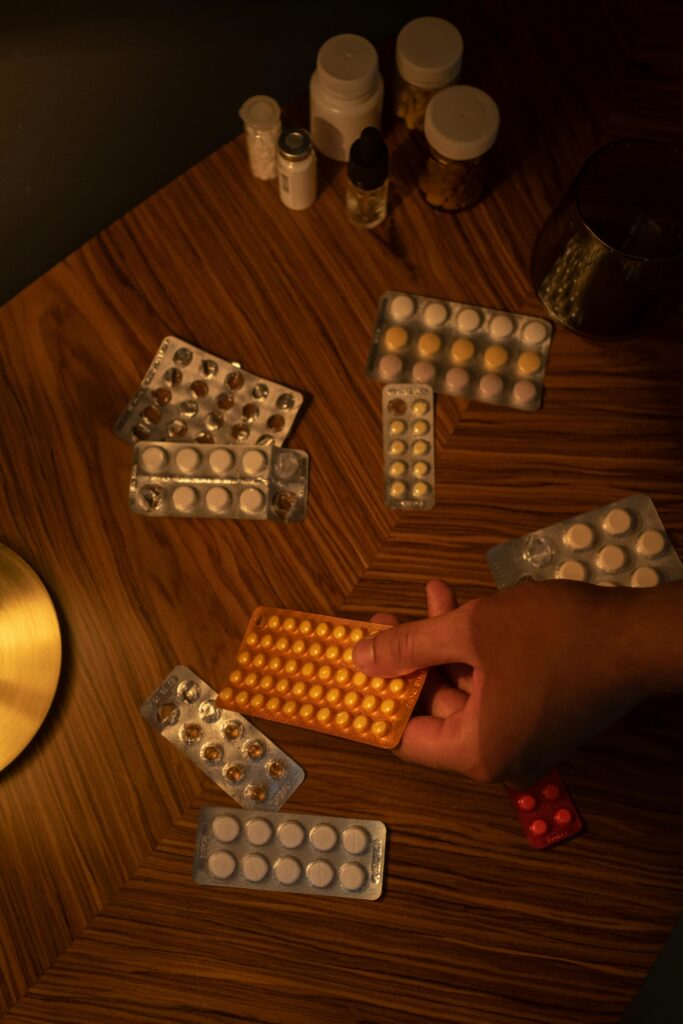 "Veteran receiving prescription medication at a VA pharmacy"